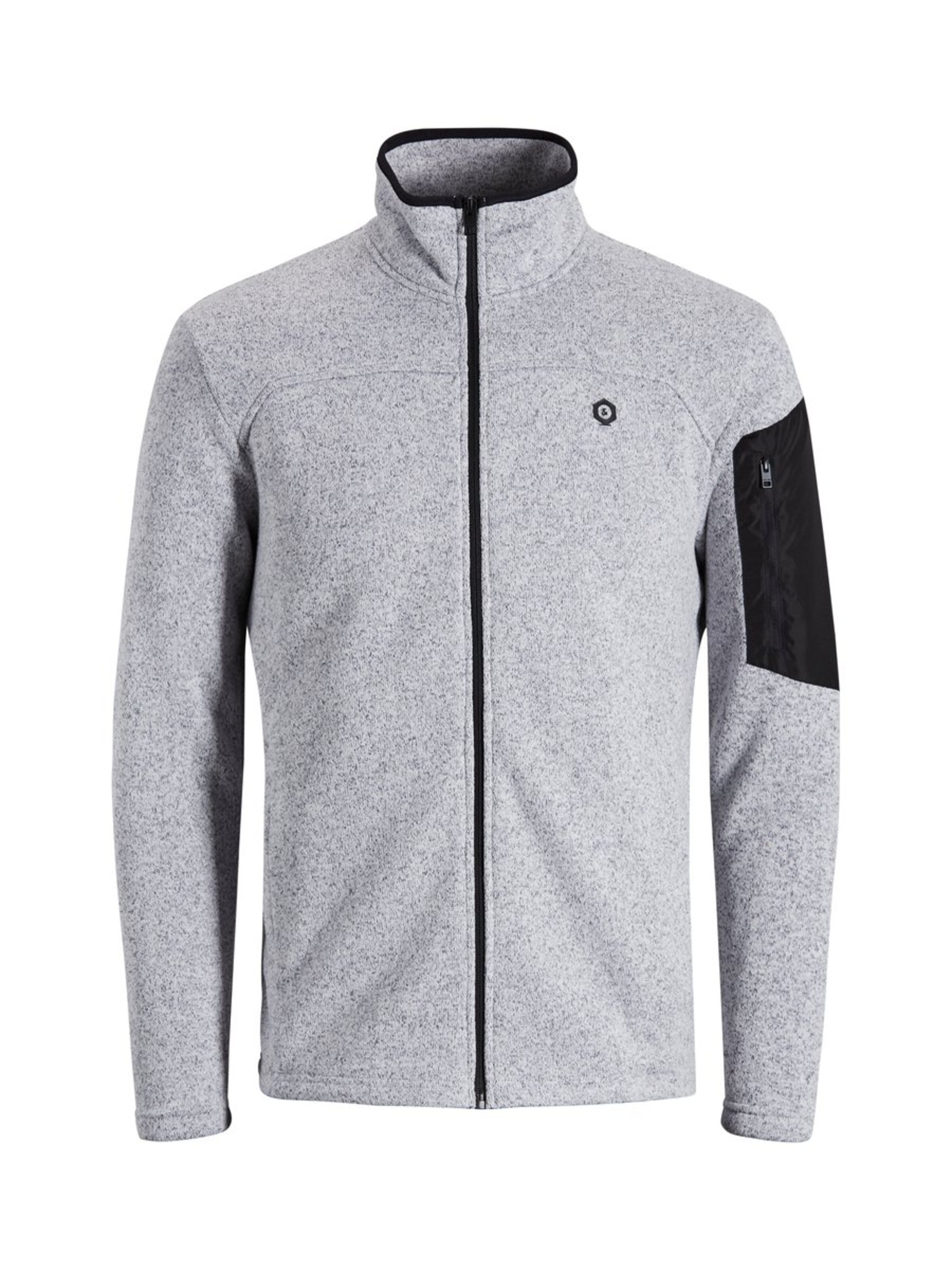 JACK & JONES - Gebreid vest in de kleur Grijs gemêleerd