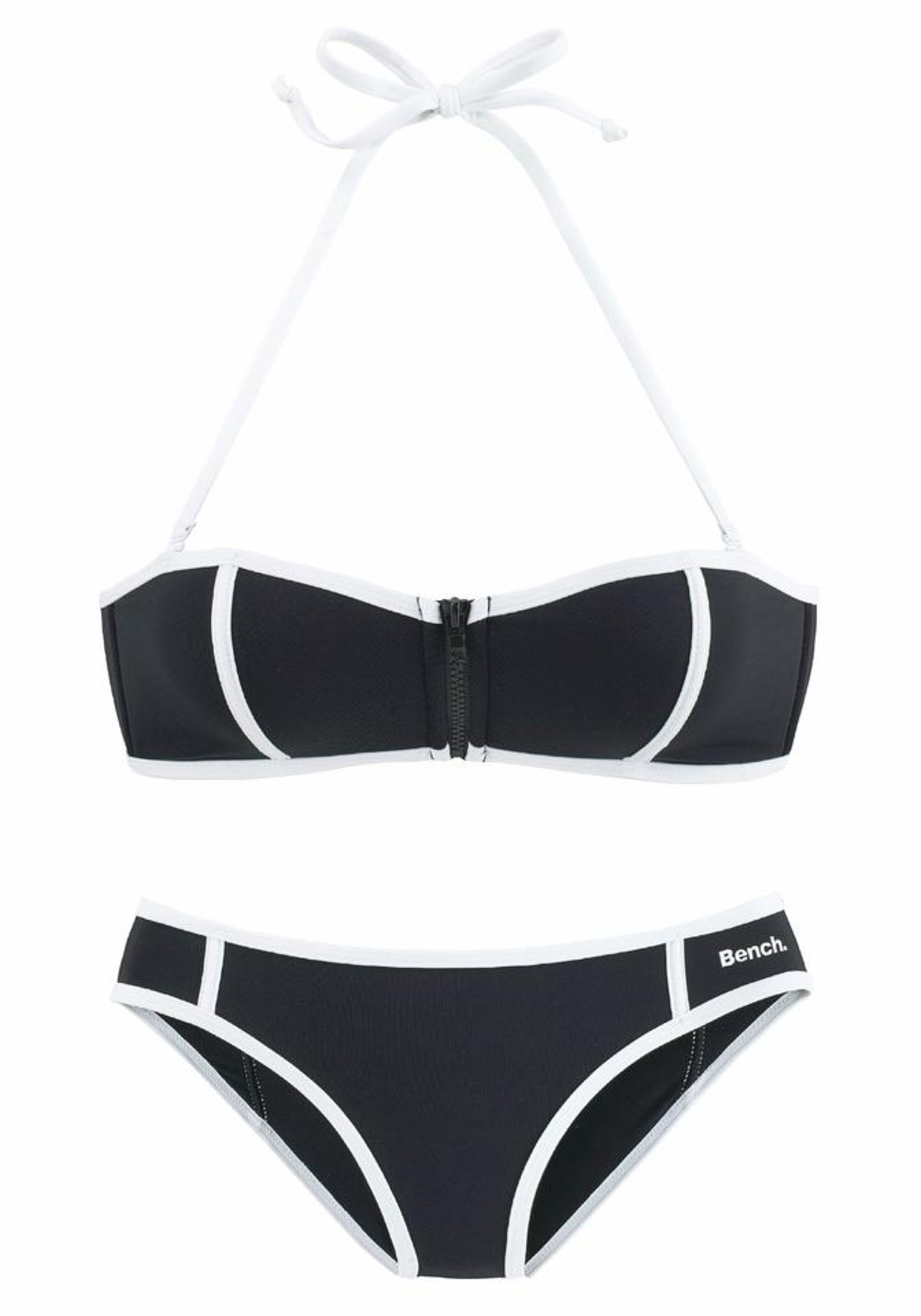 BENCH - Bandeau–Bikini in schwarz