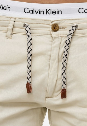 Regular Pantalon 'Veneto' INDICODE JEANS en blanc