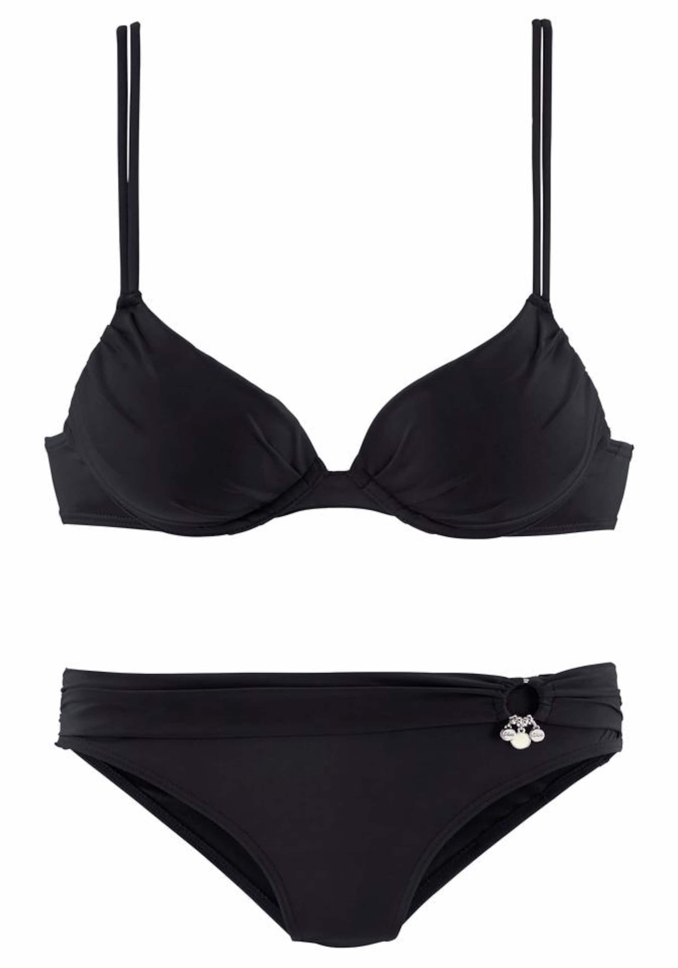 s.Oliver Push-up Bikini in Black: front