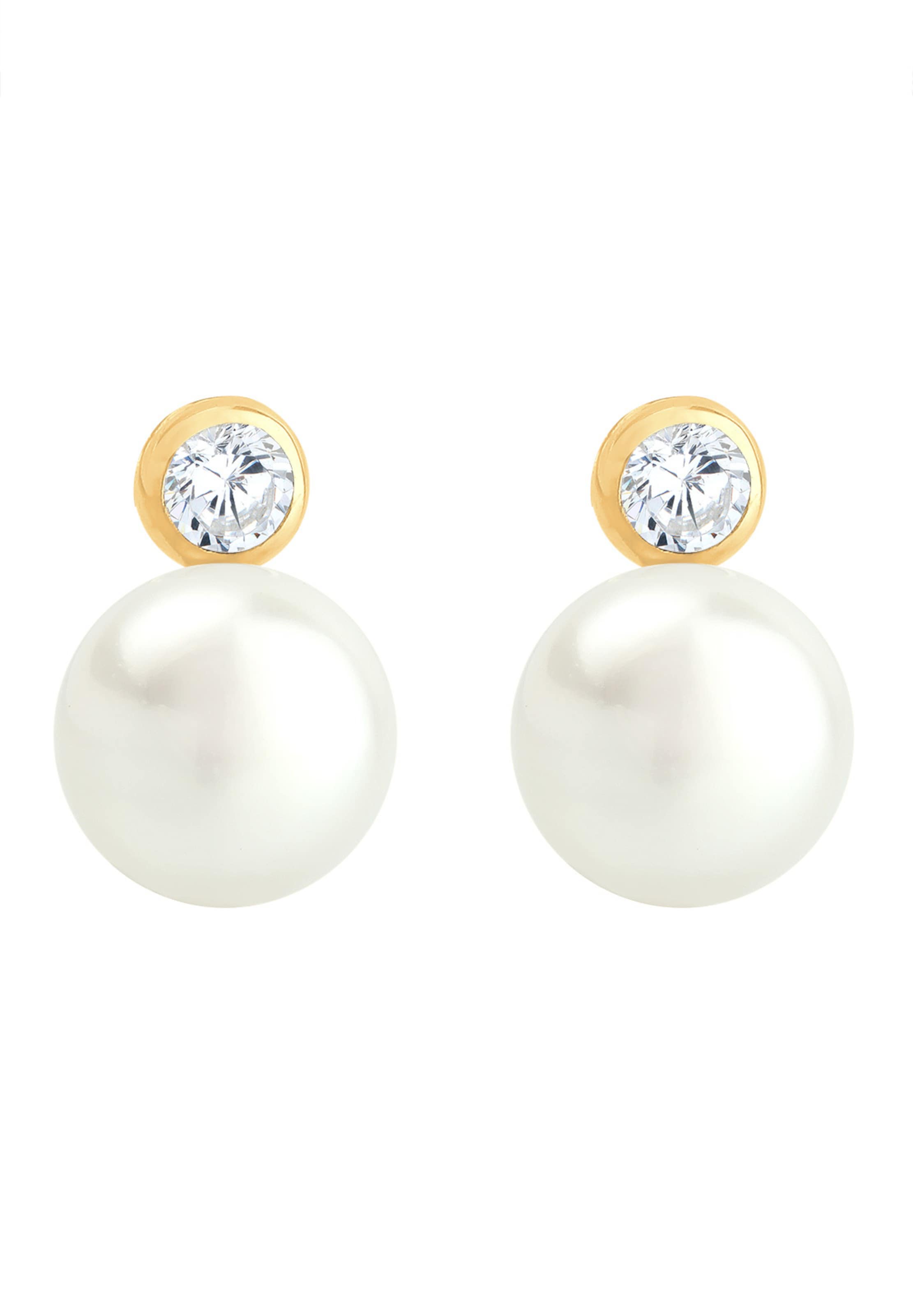 ELLI Oorbellen in Wit: voorkant