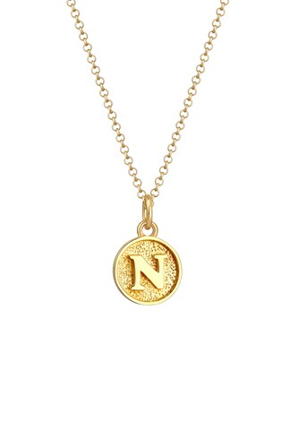 ELLI Halskette 'Buchstabe - N' in Gold
