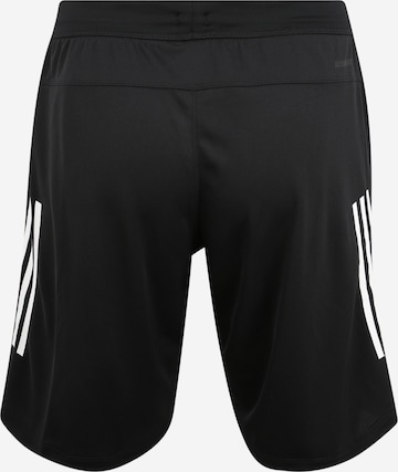 juoda ADIDAS SPORTSWEAR Standartinis Sportinės kelnės '3-Stripes 9-Inch'