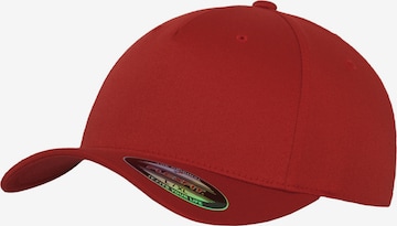 Cappello da baseball 'Panel' di Flexfit in rosso: frontale