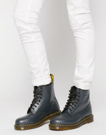 Dr. Martens Lace-Up Ankle Boots 'Eye Boot Smooth' in Blue