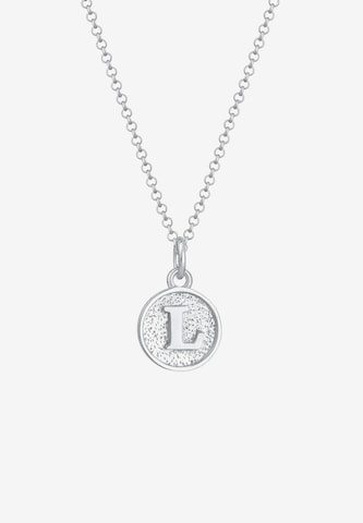 ELLI Necklace 'Buchstabe - L' in Silver