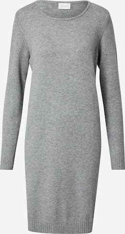 VILA - Vestido de punto en gris: frente