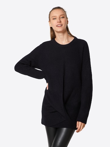 Urban Classics Пуловер в черно: отпред