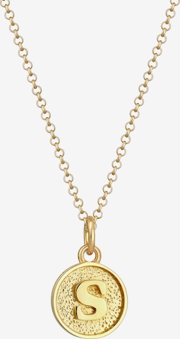 ELLI Necklace 'Buchstabe - S' in Gold: front