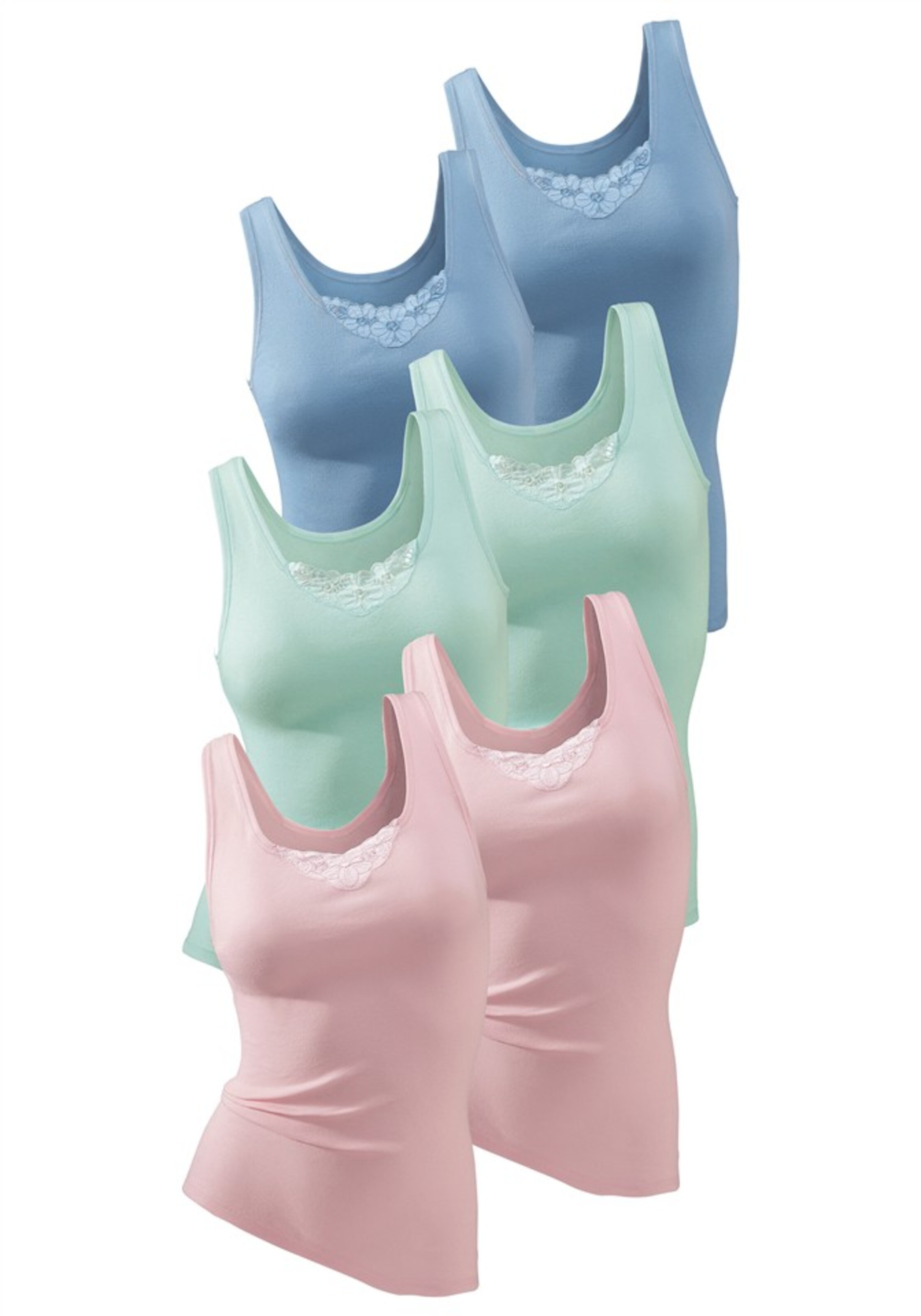 PETITE FLEUR - Spitzenhemd in pastellblau