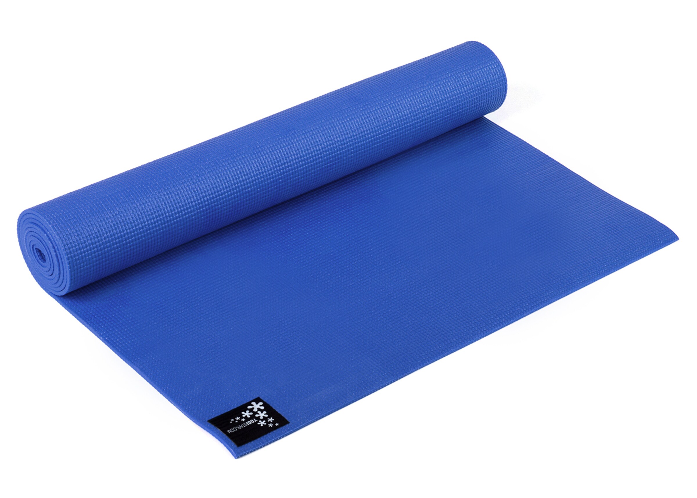 YOGISTAR.COM Yogamatte in Blau: Vorderseite