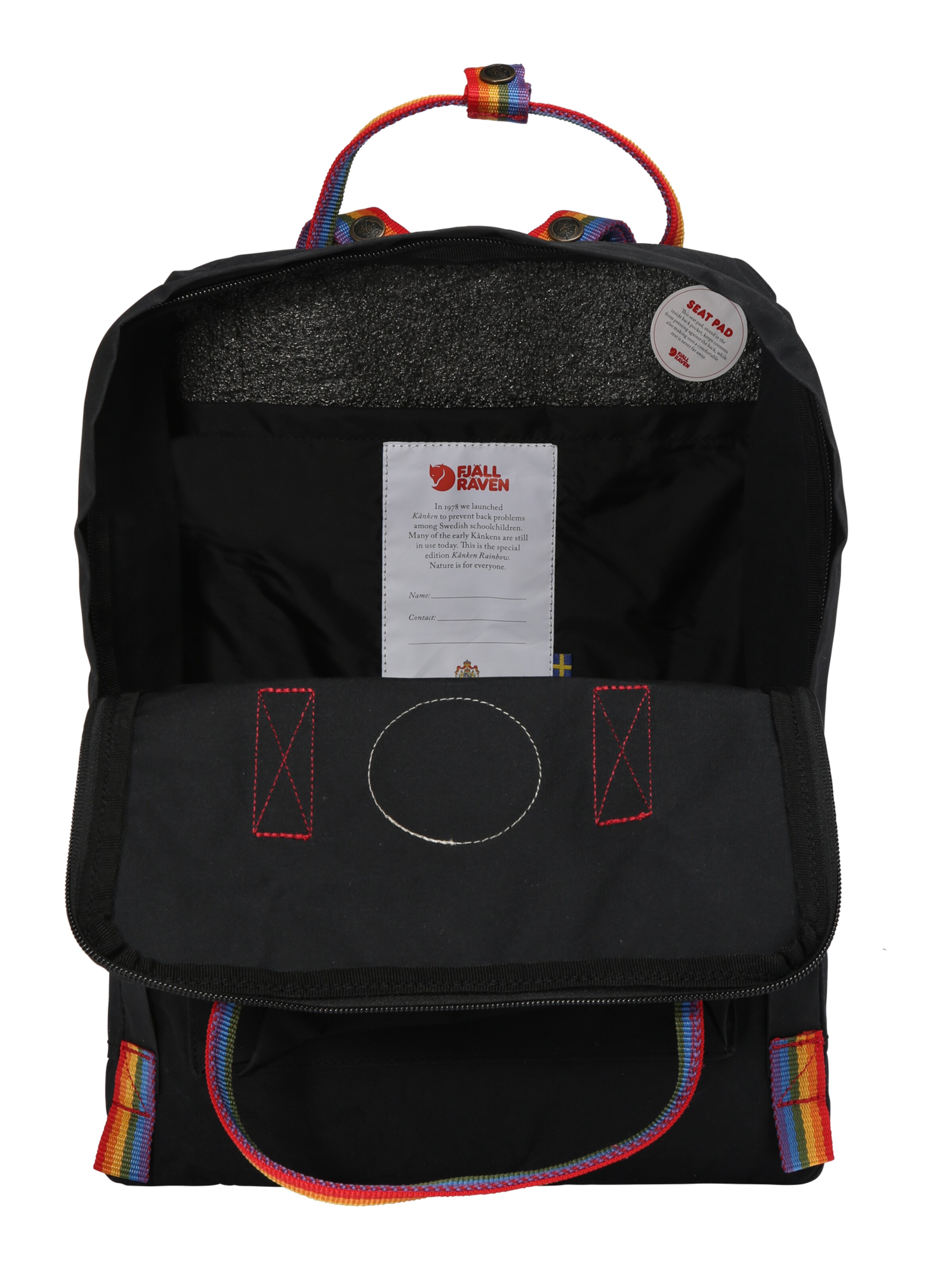 Fjällräven Backpack 'Känken Rainbow' in Black