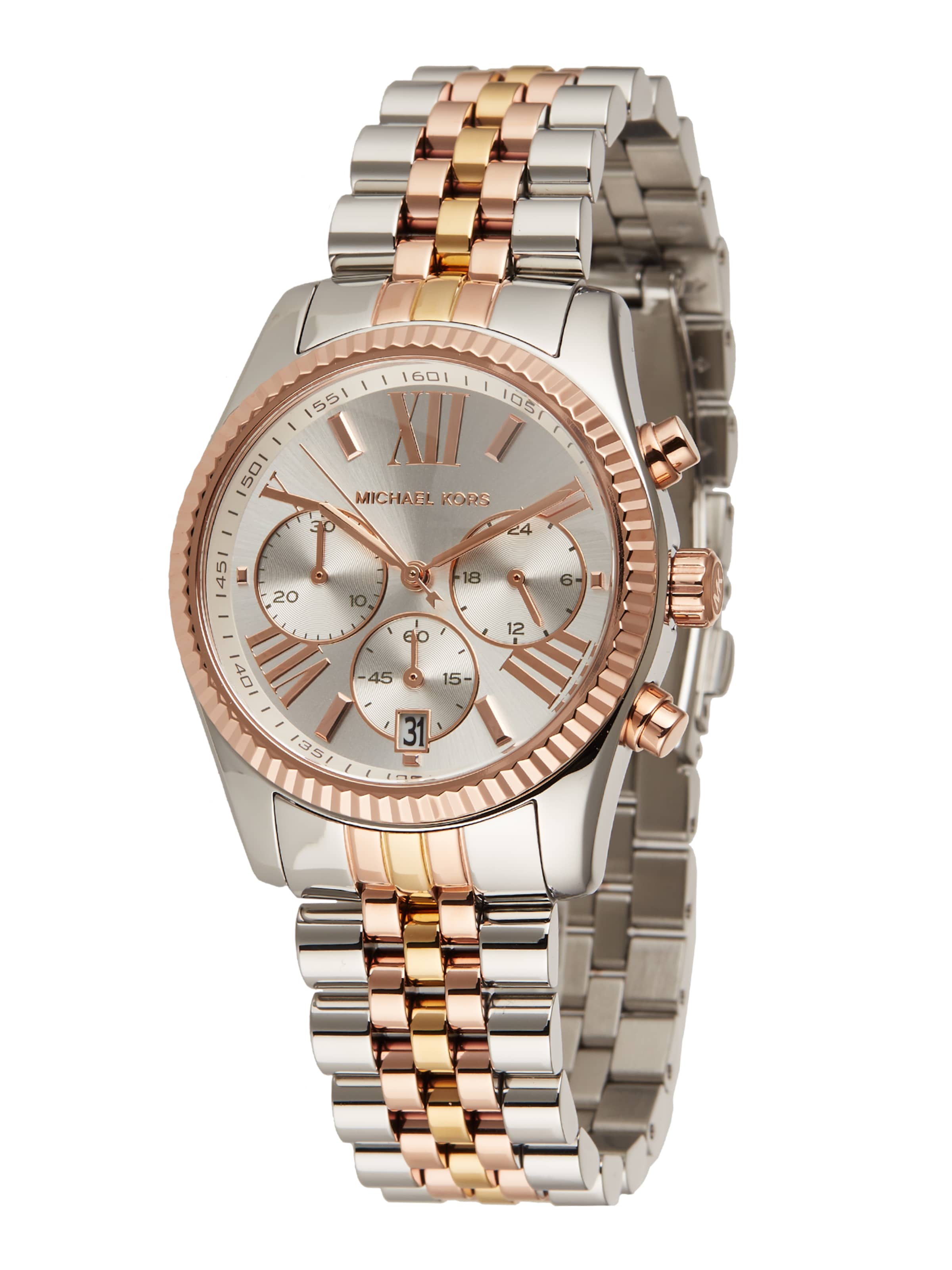 MICHAEL Michael Kors Analog klocka 'Lexington' i silver: framsida