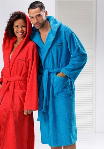 KangaROOS Long Bathrobe 'Cassidy' in Blue: front