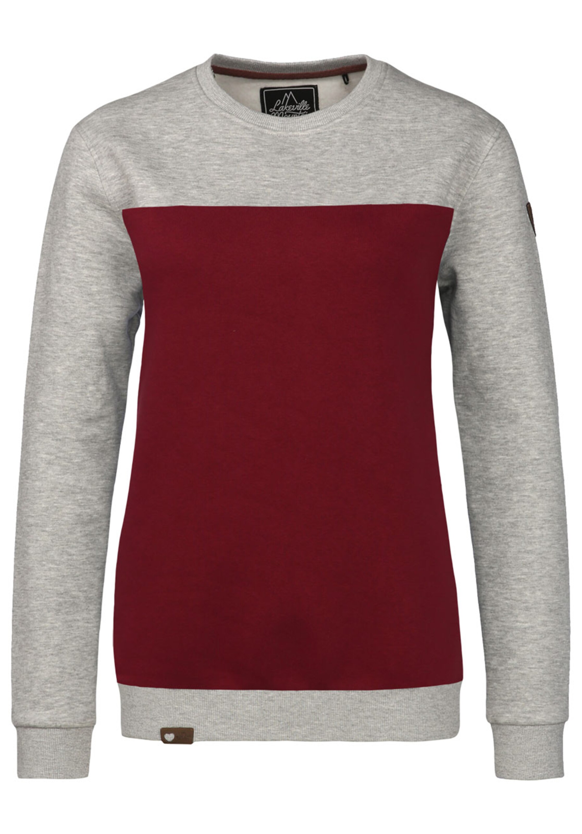 Lakeville Mountain - Sweatshirt 'Uelle Colorblock' in graumeliert