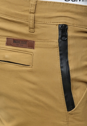Coupe slim Pantalon cargo 'Mathews ' INDICODE JEANS en beige