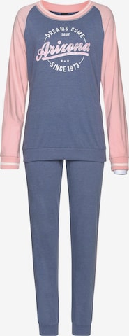 ARIZONA Pyjama 'New College' in Blauw: voorkant