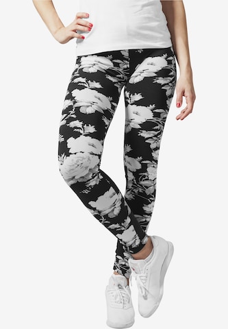 Urban Classics Skinny Leggings - fekete: elől