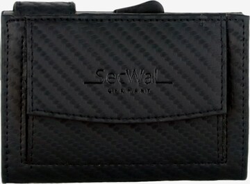 SecWal Wallet in Black: front