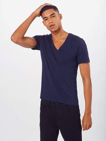 DRYKORN - Regular Fit Camisa 'Quentin' em azul: frente