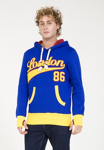 Sweat-shirt PLUS EIGHTEEN en bleu : devant