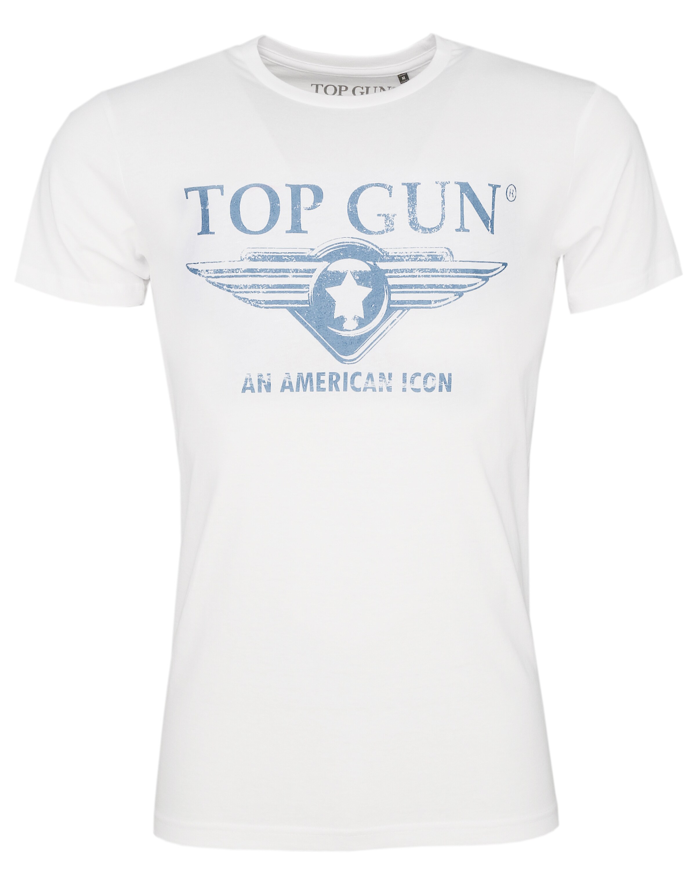 TOP GUN Shirt 'Beach' in Wit: voorkant