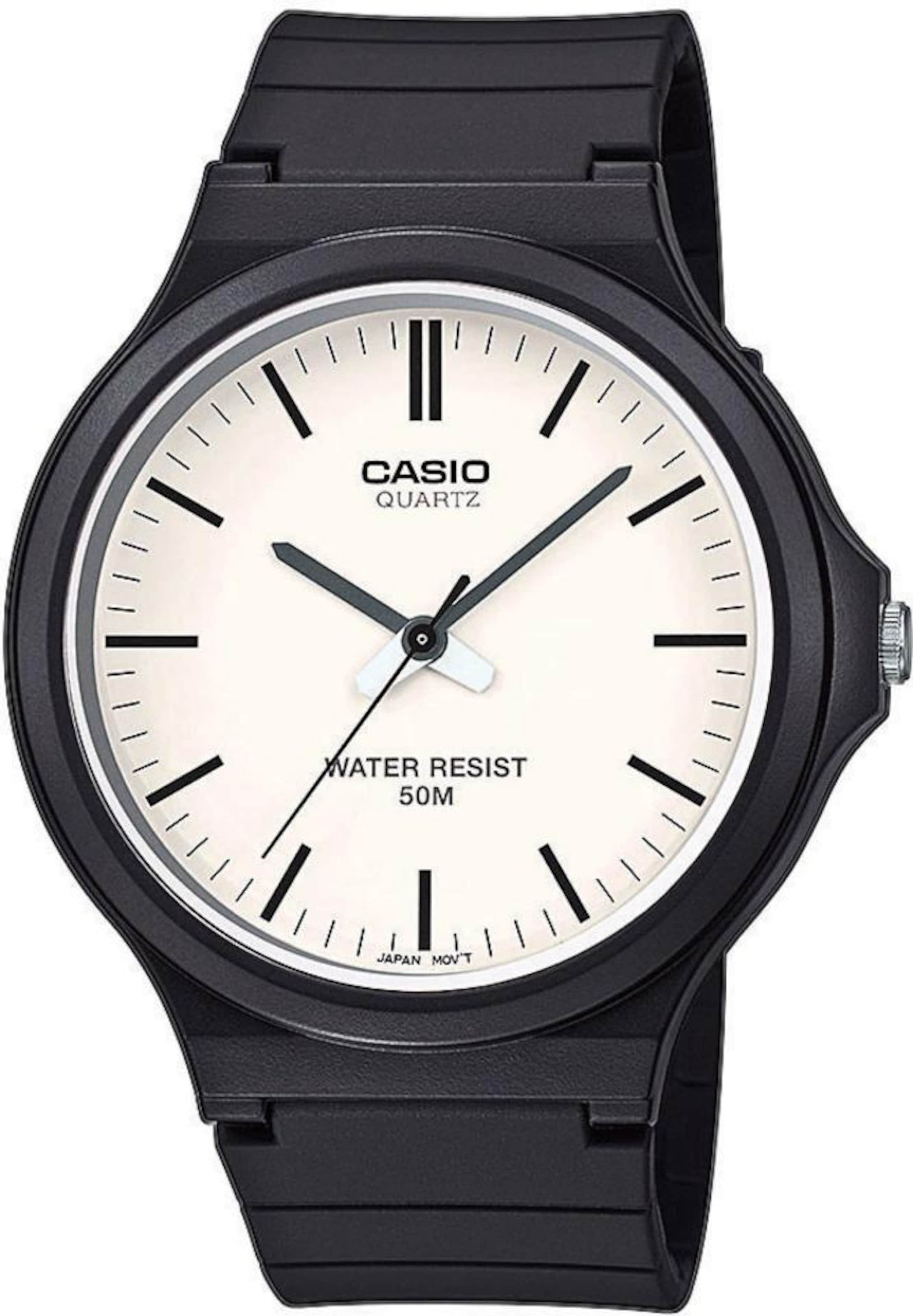 CASIO Analoog horloge in Zwart: voorkant