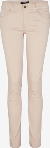 s.Oliver BLACK LABEL Slim fit Jeans 'Sienna' in Beige: front