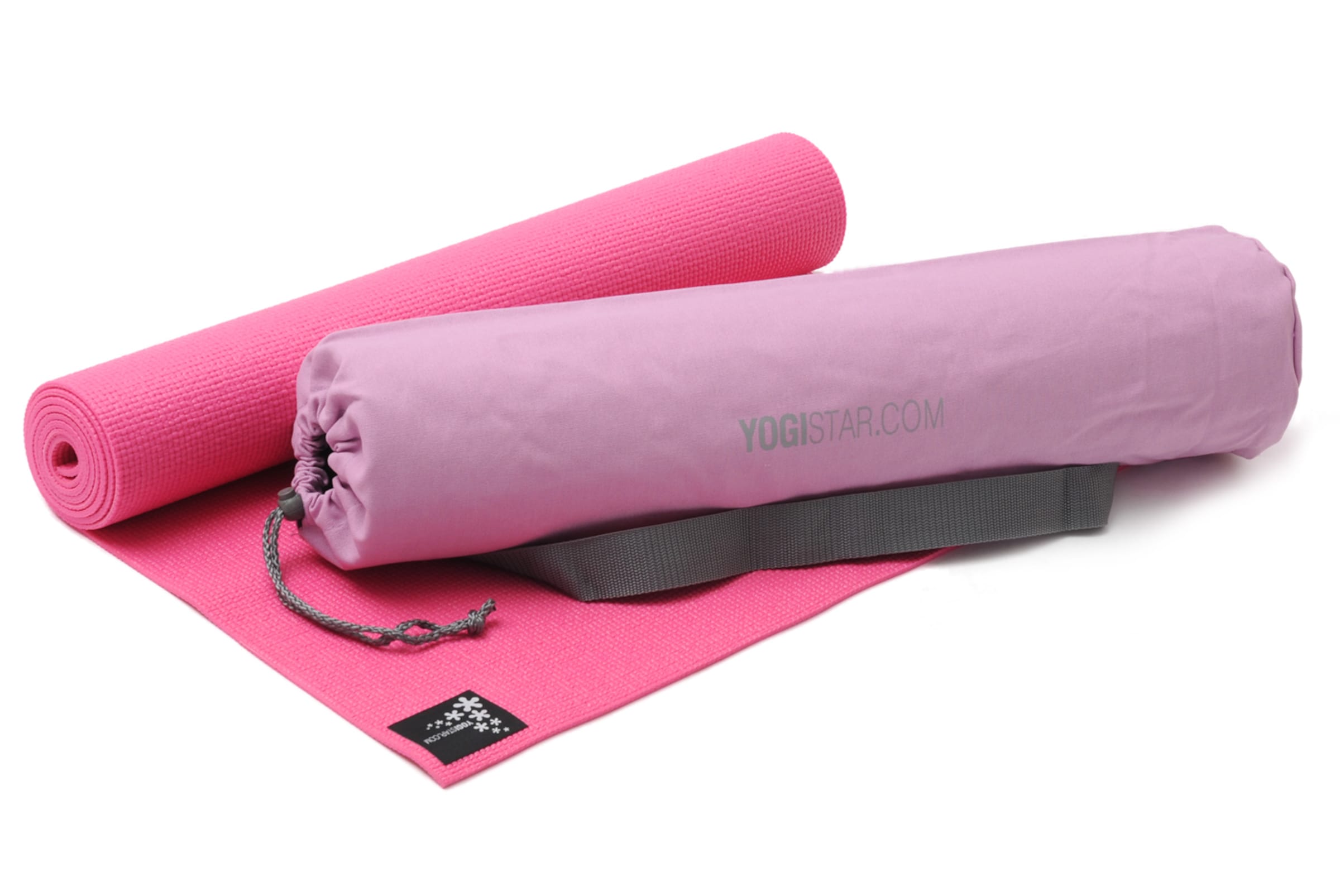 YOGISTAR.COM Yoga-set Starter Edition in Pink: Vorderseite
