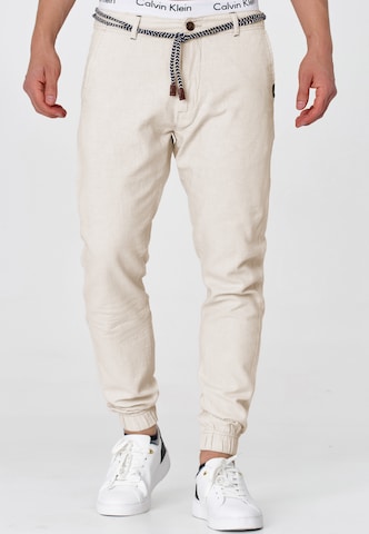 INDICODE JEANS Regular Pants ' Blnda ' in White: front