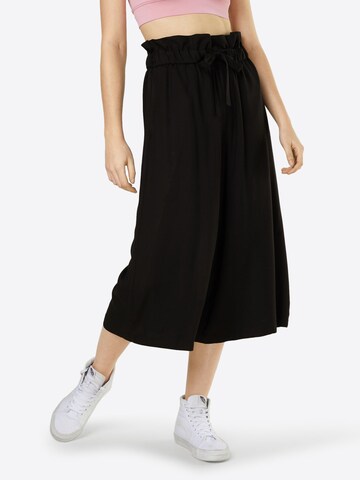 VILA Szeroka nogawka Spodnie 'Amaly' w kolorze czarny: przód