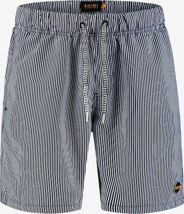 Shiwi Regular Zwemshorts 'Skinny stripe' in Blauw: voorkant