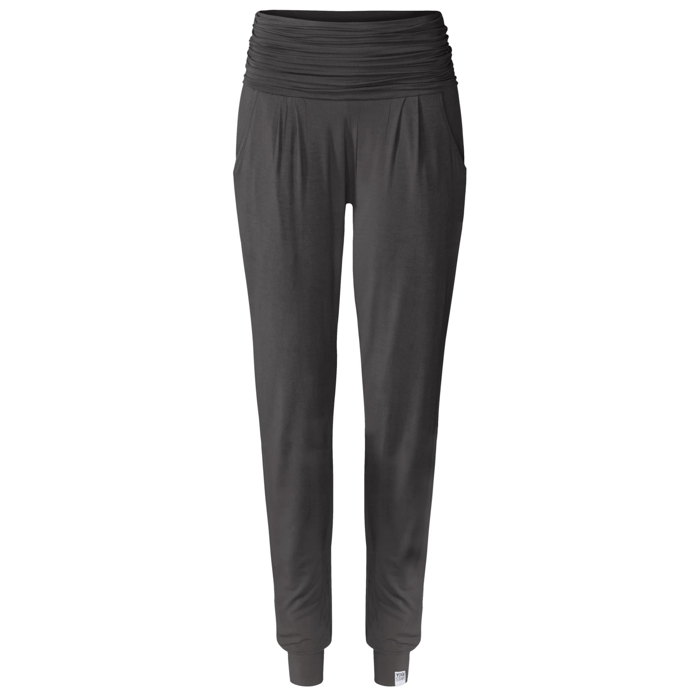 YOGISTAR.COM Tapered Harempants 'ala' in Grau: Vorderseite