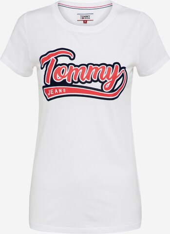 Tommy Jeans Shirt in Wit: voorkant