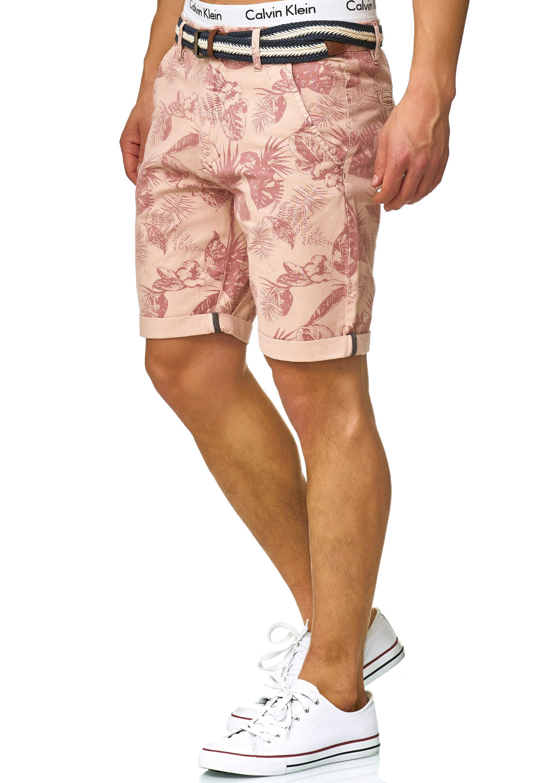 INDICODE JEANS Regular Broek 'Curtain' in Roze: voorkant