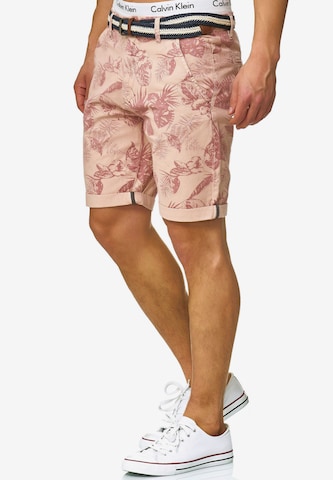 INDICODE JEANS Shorts 'Curtain' in Pink: predná strana