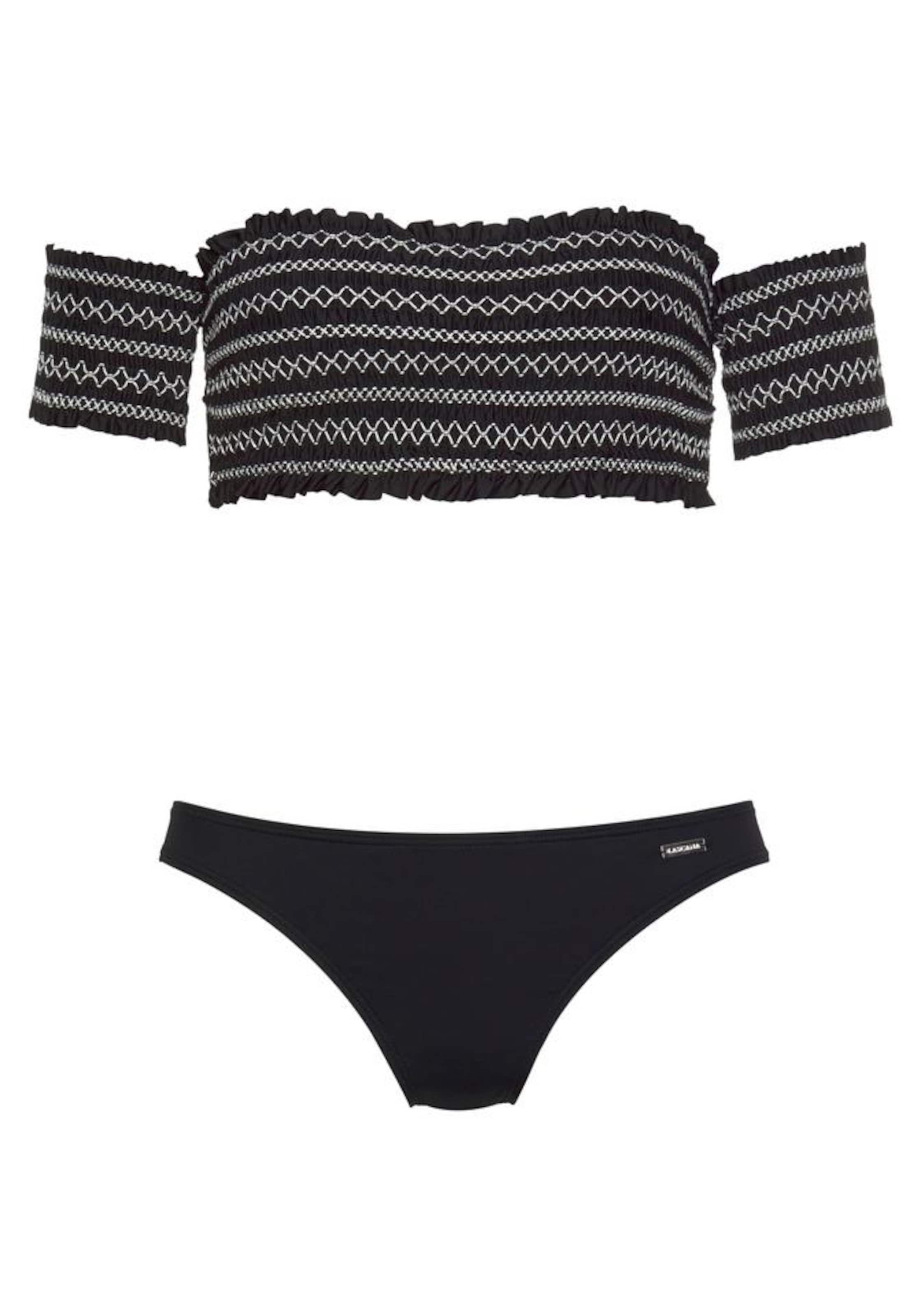 Bandeau Costum de baie două piese de la LASCANA pe negru: față