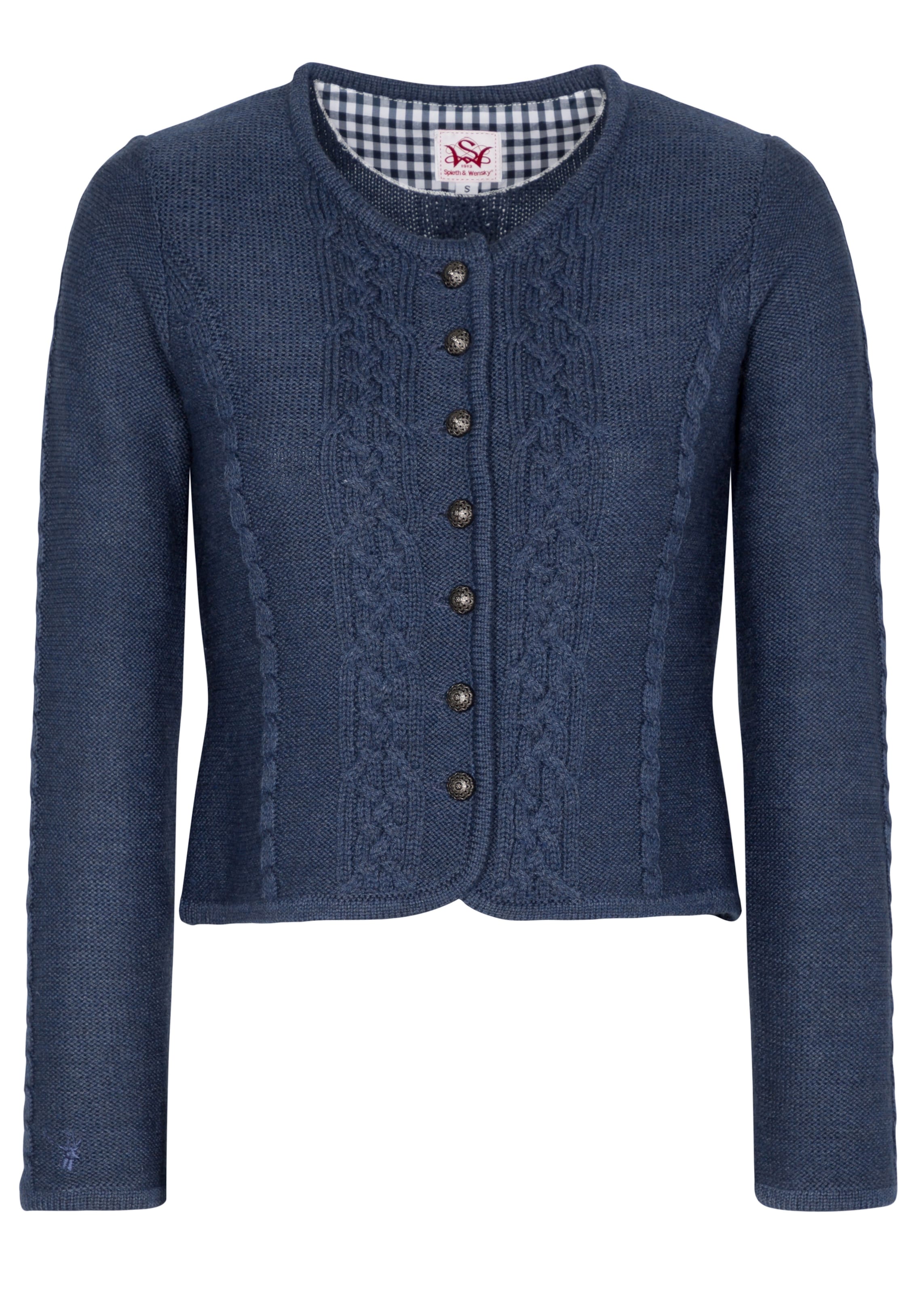 SPIETH & WENSKY Knit cardigan 'Bonn' in Blue: front