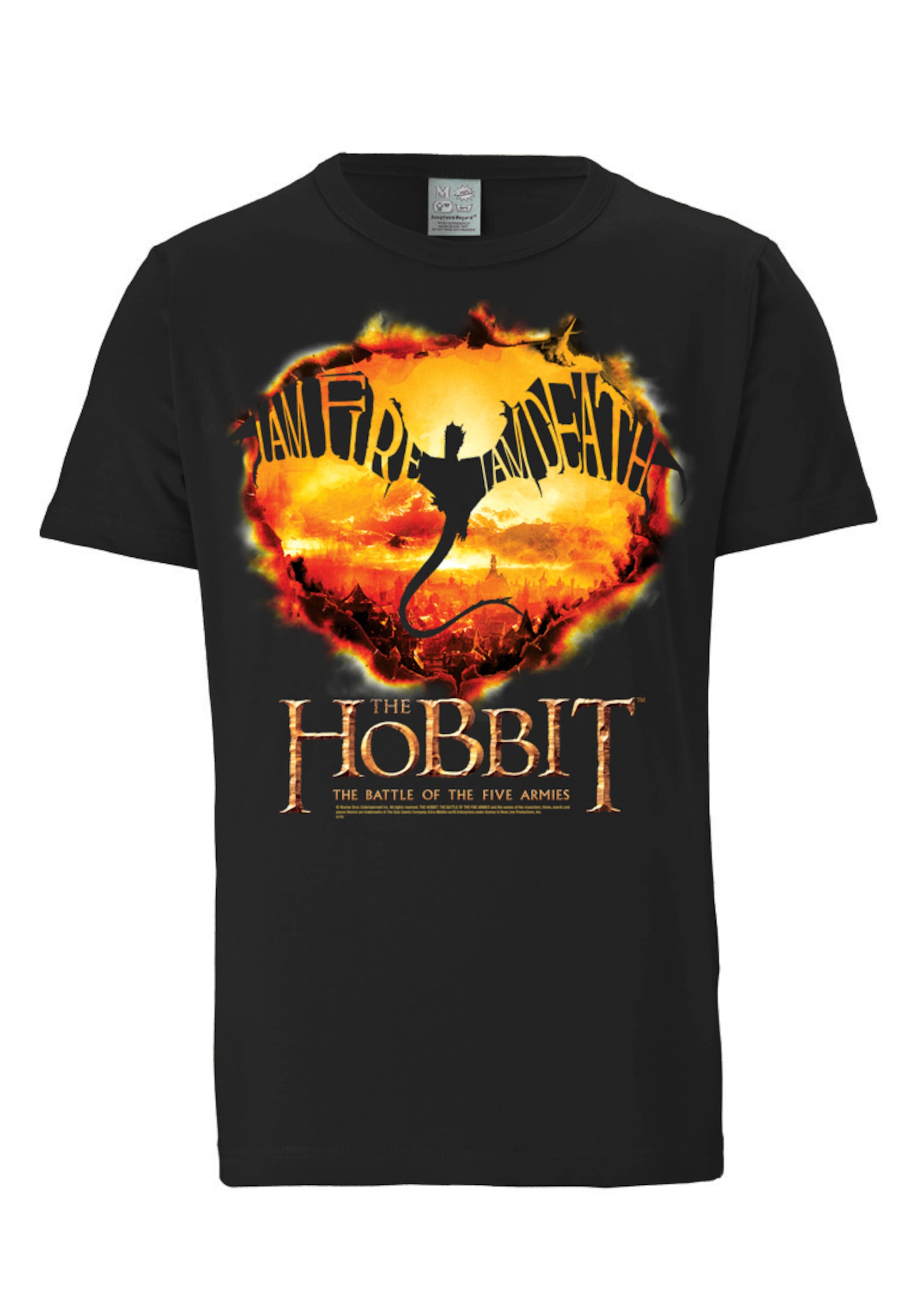 LOGOSHIRT T-Shirt 'Hobbit' in Schwarz: Vorderseite
