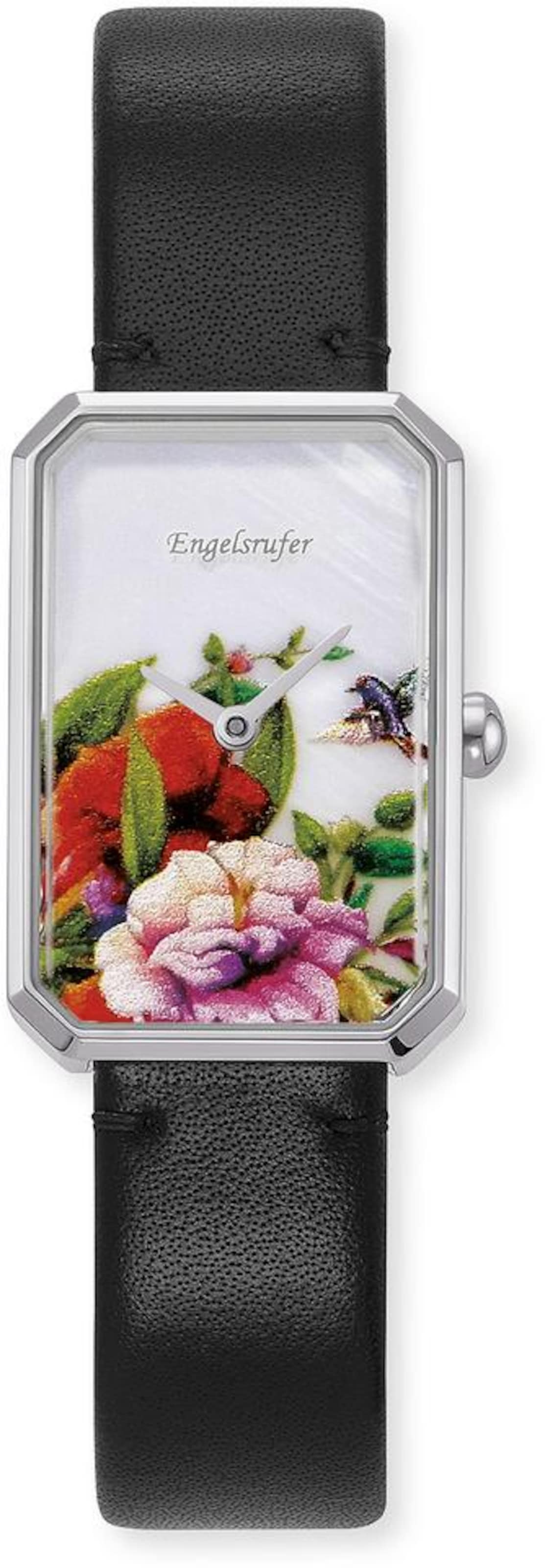 Engelsrufer Uhr in Schwarz: Vorderseite