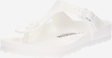 BIRKENSTOCK T-Bar Sandals 'Gizeh' in White: front