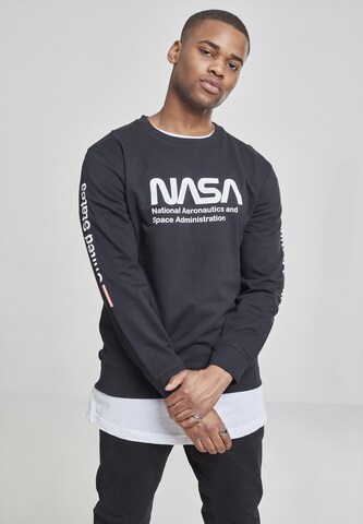 Mister Tee Sweatshirt 'Nasa US' in Zwart: voorkant