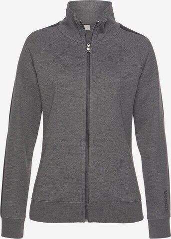 BENCH Zip-Up Hoodie in Black: front