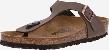 BIRKENSTOCK Sandal 'Gizeh' i brun: framsida