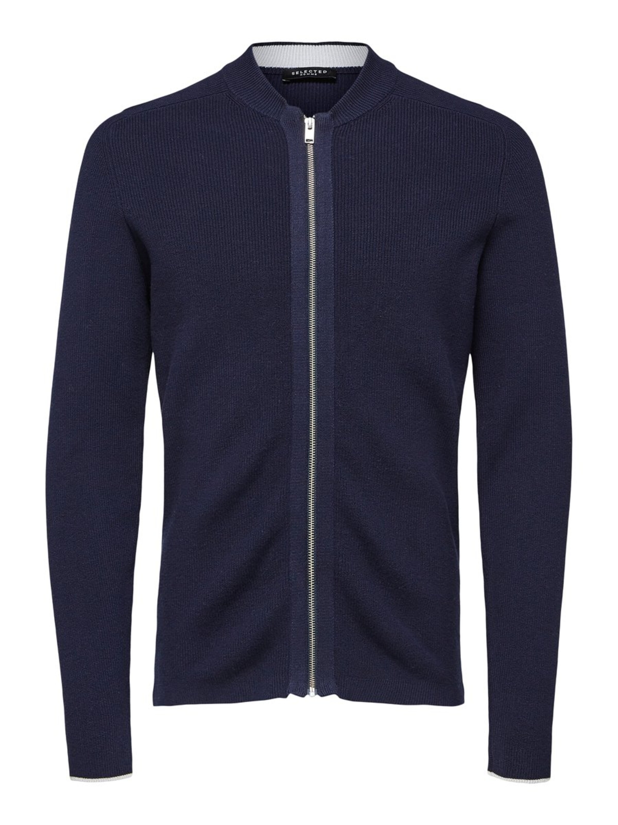 SELECTED HOMME - Gebreid vest in de kleur Navy