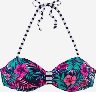 VENICE BEACH Hauts de bikini en bleu marine / rose, Vue avec produit