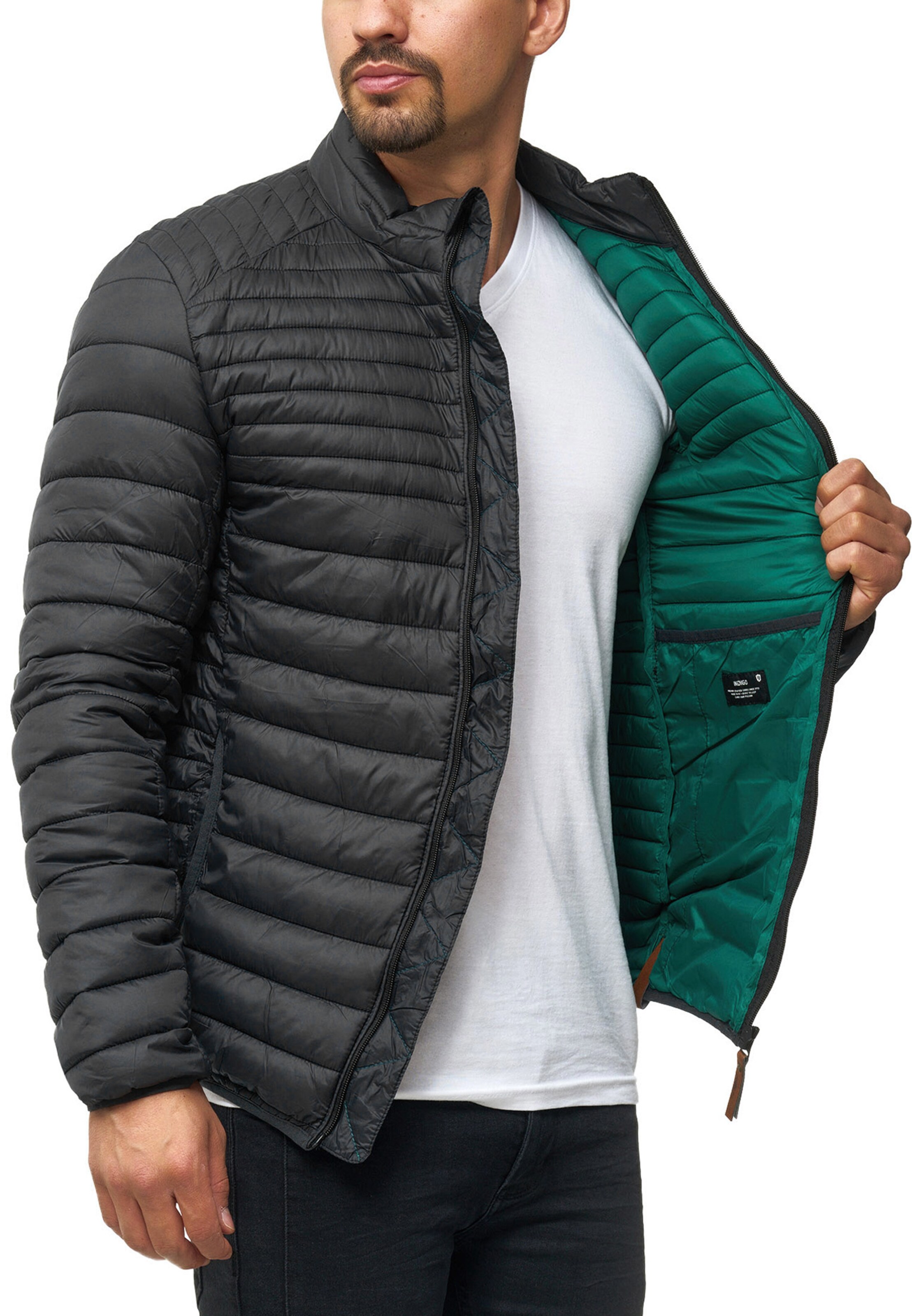 INDICODE JEANS Between-season jacket 'Islington' in Black