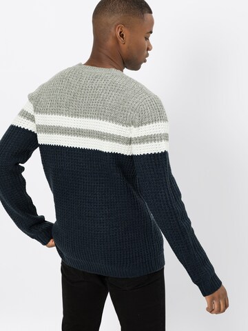 Only & Sons Pullover 'onsLAZLO STRIPED CREW NECK KNIT' i blå: tilbage