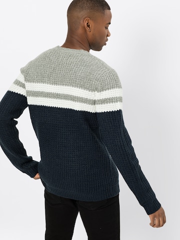 Only & Sons Sweter 'onsLAZLO STRIPED CREW NECK KNIT' w kolorze niebieski: tył