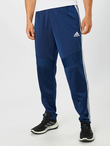 ADIDAS PERFORMANCE Regular Sportbroek 'Tiro 19' in Blauw: voorkant